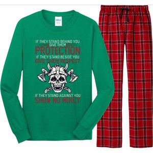 Family Protection Fighter Valhalla Odin Nordic Viking Long Sleeve Pajama Set