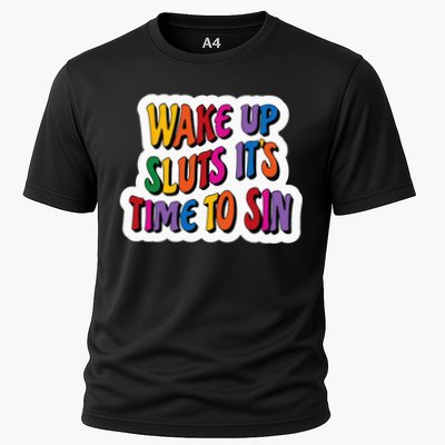 Funny PRIDE Flag Adult Wake up Sluts it's time to Sin Performance Shirt
