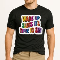 Funny PRIDE Flag Adult Wake up Sluts it's time to Sin Cooling Performance Crew T-Shirt