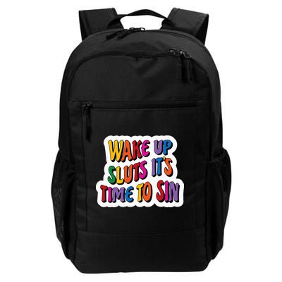 Funny PRIDE Flag Adult Wake up Sluts it's time to Sin Backpack