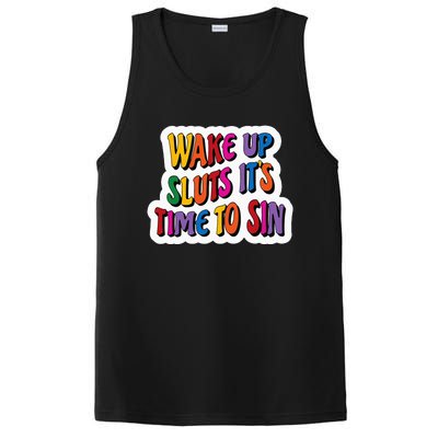 Funny PRIDE Flag Adult Wake up Sluts it's time to Sin PosiCharge Competitor Tank