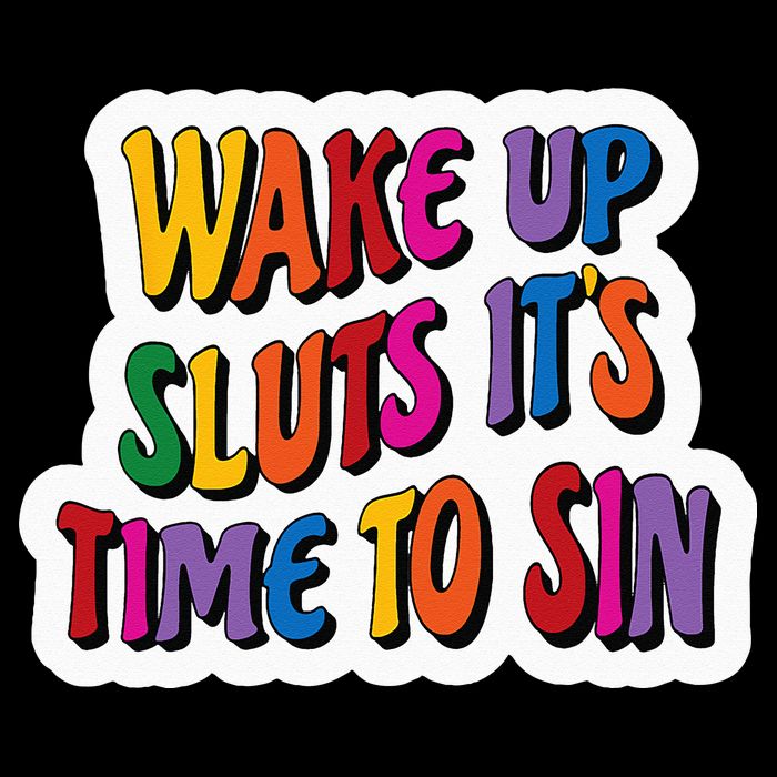 Funny PRIDE Flag Adult Wake up Sluts it's time to Sin Wool Snapback Cap