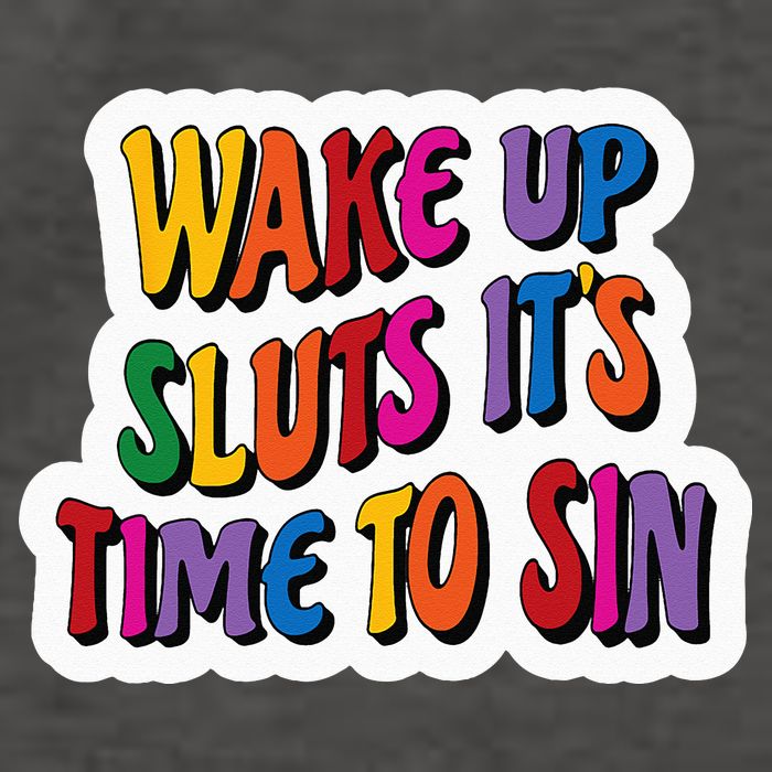 Funny PRIDE Flag Adult Wake up Sluts it's time to Sin Vector Backpack