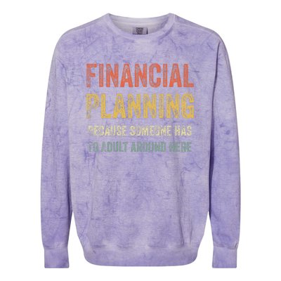 Financial Planning Finance Departt Team Appreciation Week Colorblast Crewneck Sweatshirt