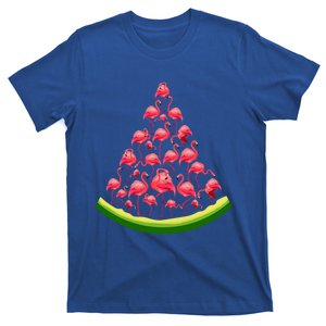 Funny Pink Flamingos Watermelon Slice Summer Vacation Great Gift T-Shirt