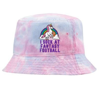 Funny Pink Fantasy Football Loser Unicorn Tie-Dyed Bucket Hat