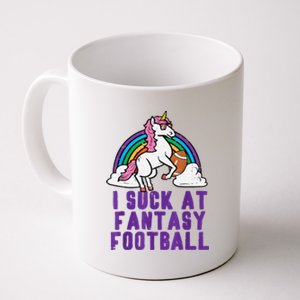 Funny Pink Fantasy Football Loser Unicorn Coffee Mug