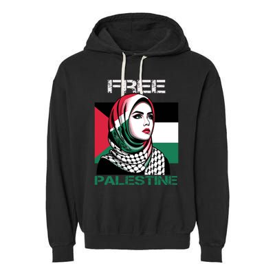 Free Palestine Flag Save Gaza Strip Palestinian Garment-Dyed Fleece Hoodie