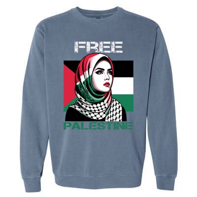 Free Palestine Flag Save Gaza Strip Palestinian Garment-Dyed Sweatshirt