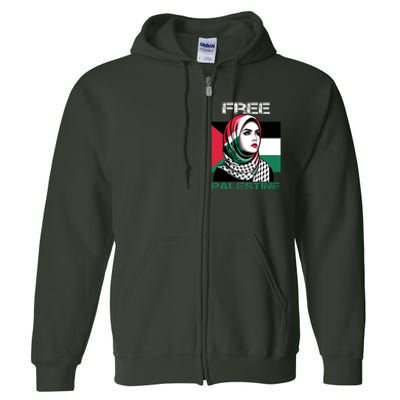 Free Palestine Flag Save Gaza Strip Palestinian Full Zip Hoodie