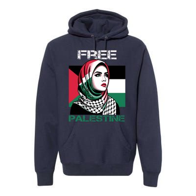 Free Palestine Flag Save Gaza Strip Palestinian Premium Hoodie