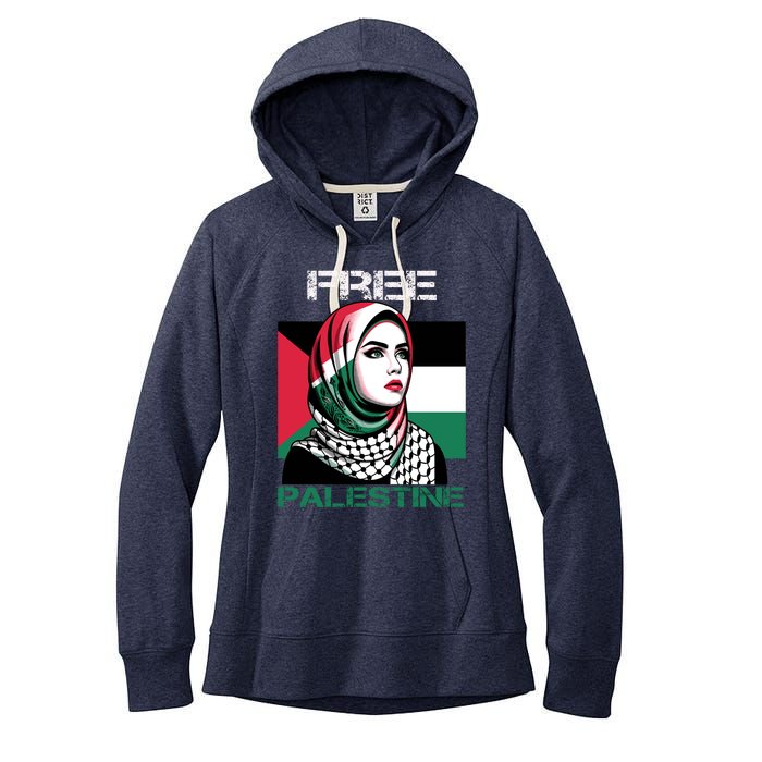 Free Palestine Flag Save Gaza Strip Palestinian Women's Fleece Hoodie