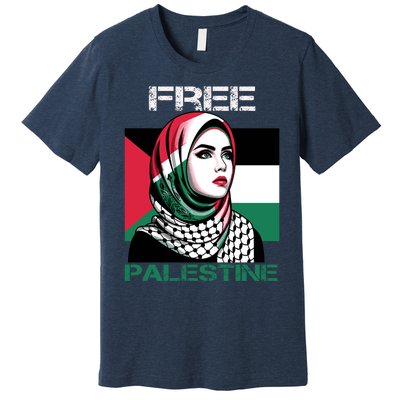 Free Palestine Flag Save Gaza Strip Palestinian Premium T-Shirt