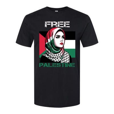 Free Palestine Flag Save Gaza Strip Palestinian Softstyle® CVC T-Shirt