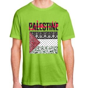 Free Palestine Free Gaza Flag Adult ChromaSoft Performance T-Shirt