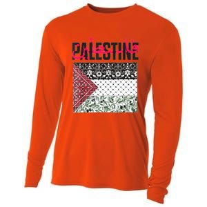 Free Palestine Free Gaza Flag Cooling Performance Long Sleeve Crew