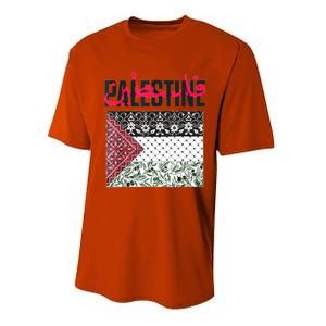 Free Palestine Free Gaza Flag Performance Sprint T-Shirt