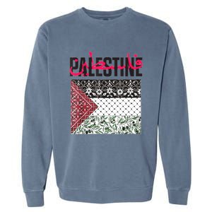 Free Palestine Free Gaza Flag Garment-Dyed Sweatshirt