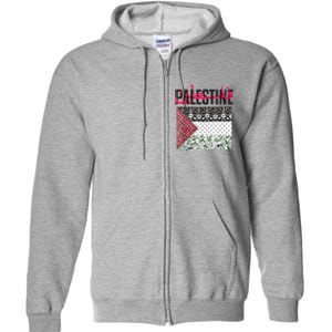 Free Palestine Free Gaza Flag Full Zip Hoodie