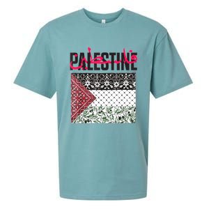 Free Palestine Free Gaza Flag Sueded Cloud Jersey T-Shirt