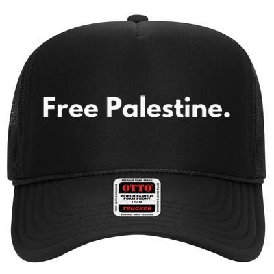 Free Palestine For Women Arabic Gaza High Crown Mesh Back Trucker Hat