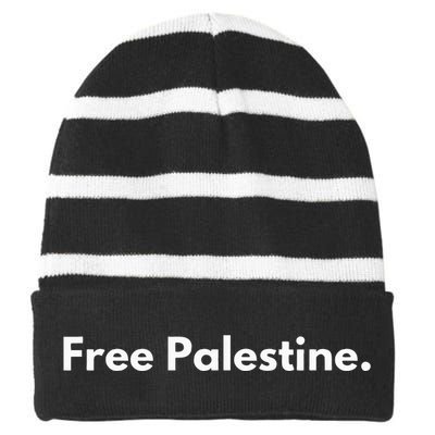 Free Palestine For Women Arabic Gaza Striped Beanie with Solid Band