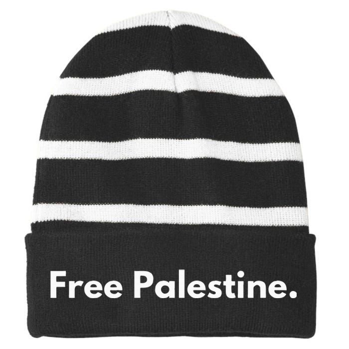 Free Palestine For Women Arabic Gaza Striped Beanie with Solid Band