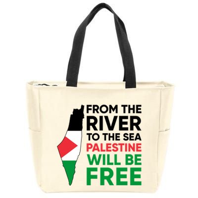 Free Palestine Flag I Stand With Palestine Free Palestine Zip Tote Bag