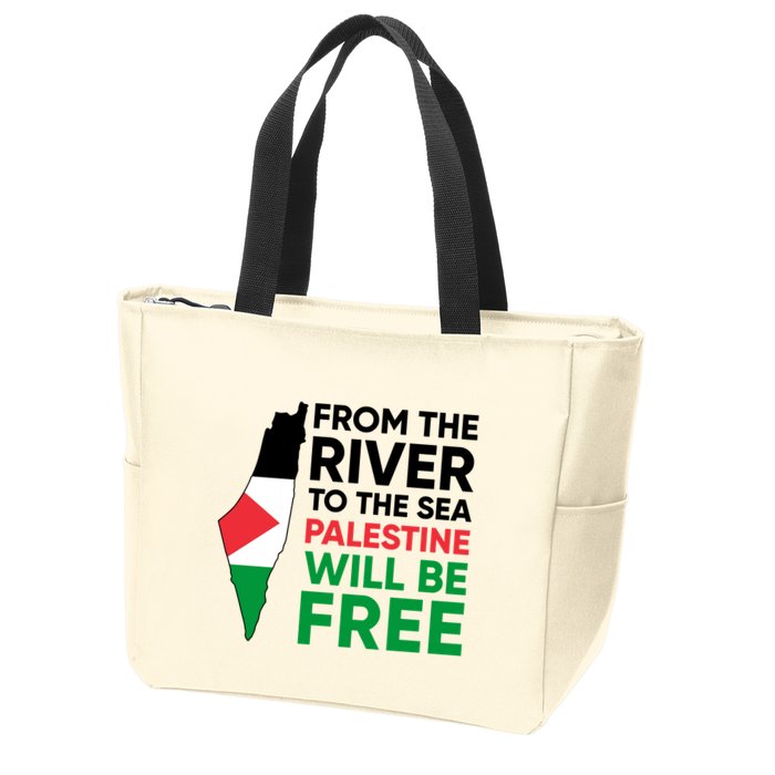 Free Palestine Flag I Stand With Palestine Free Palestine Zip Tote Bag
