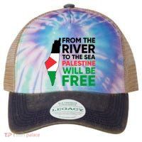 Free Palestine Flag I Stand With Palestine Free Palestine Legacy Tie Dye Trucker Hat
