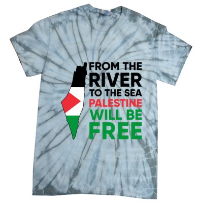 Free Palestine Flag I Stand With Palestine Free Palestine Tie-Dye T-Shirt