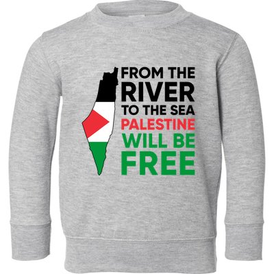 Free Palestine Flag I Stand With Palestine Free Palestine Toddler Sweatshirt