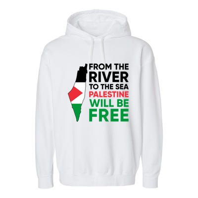 Free Palestine Flag I Stand With Palestine Free Palestine Garment-Dyed Fleece Hoodie