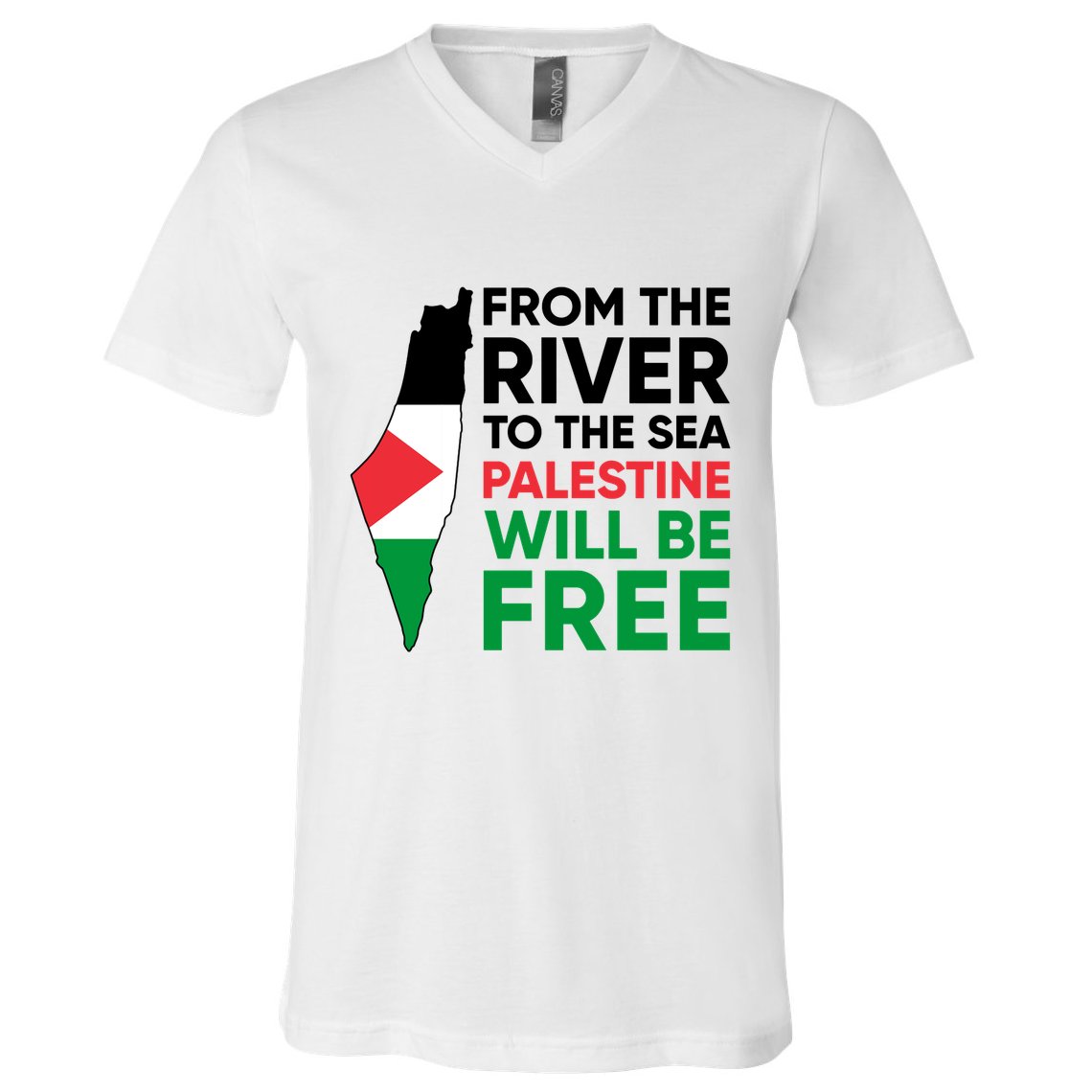 Free Palestine Flag I Stand With Palestine Free Palestine V-Neck T-Shirt