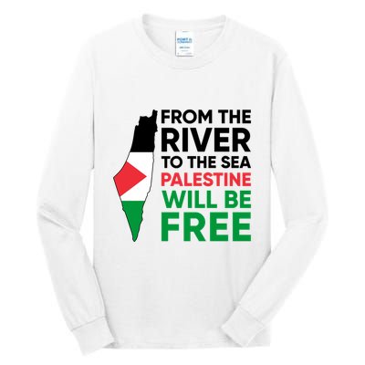 Free Palestine Flag I Stand With Palestine Free Palestine Tall Long Sleeve T-Shirt