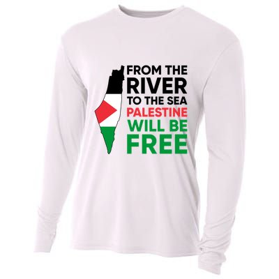 Free Palestine Flag I Stand With Palestine Free Palestine Cooling Performance Long Sleeve Crew