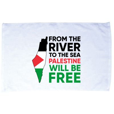 Free Palestine Flag I Stand With Palestine Free Palestine Microfiber Hand Towel