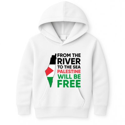 Free Palestine Flag I Stand With Palestine Free Palestine Kids Hoodie