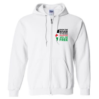Free Palestine Flag I Stand With Palestine Free Palestine Full Zip Hoodie