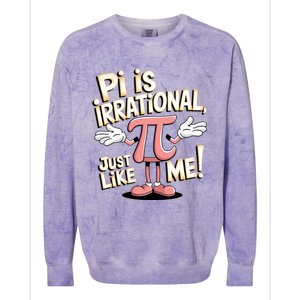 Funny Pi Funny Math Humor Pi Day Pi Is Irrational Funny Gift Colorblast Crewneck Sweatshirt