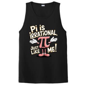 Funny Pi Funny Math Humor Pi Day Pi Is Irrational Funny Gift PosiCharge Competitor Tank