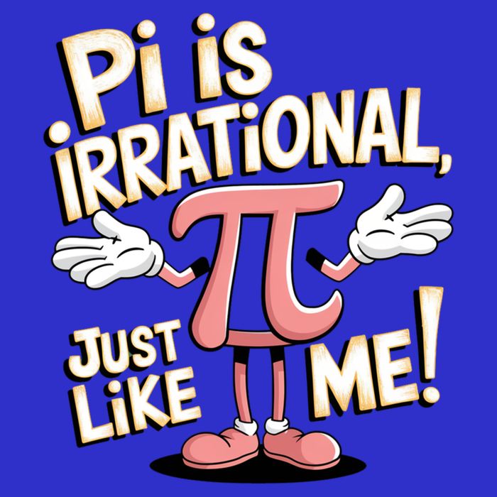 Funny Pi Funny Math Humor Pi Day Pi Is Irrational Funny Gift 16 in Basic Backpack