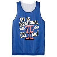 Funny Pi Funny Math Humor Pi Day Pi Is Irrational Funny Gift Mesh Reversible Basketball Jersey Tank