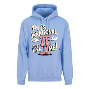 Funny Pi Funny Math Humor Pi Day Pi Is Irrational Funny Gift Unisex Surf Hoodie