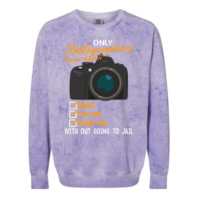 Funny Photographers Funny Photography Cool Gift Colorblast Crewneck Sweatshirt