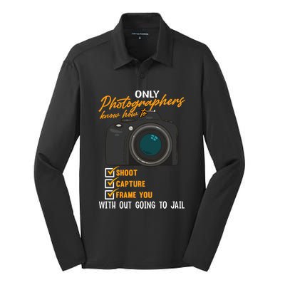 Funny Photographers Funny Photography Cool Gift Silk Touch Performance Long Sleeve Polo