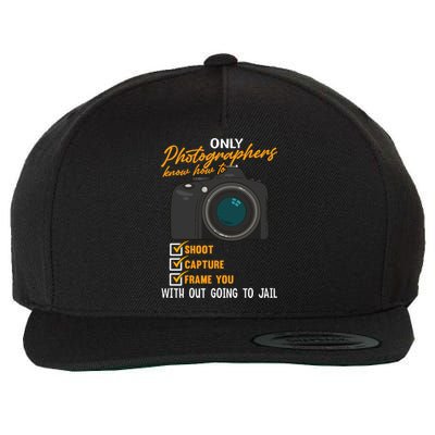 Funny Photographers Funny Photography Cool Gift Wool Snapback Cap