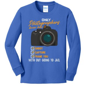 Funny Photographers Funny Photography Cool Gift Kids Long Sleeve Shirt