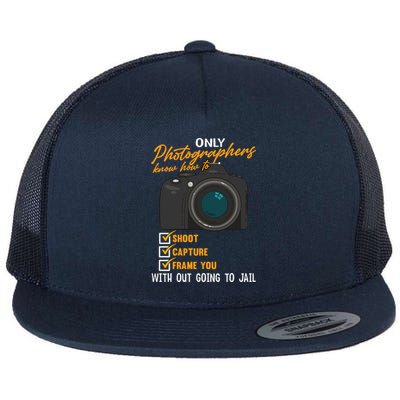 Funny Photographers Funny Photography Cool Gift Flat Bill Trucker Hat