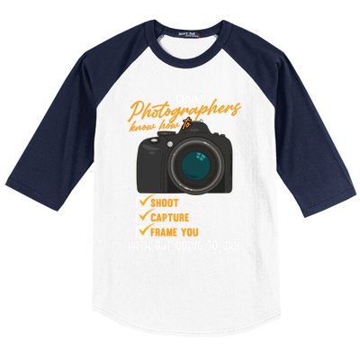 Funny Photographers Funny Photography Cool Gift Baseball Sleeve Shirt